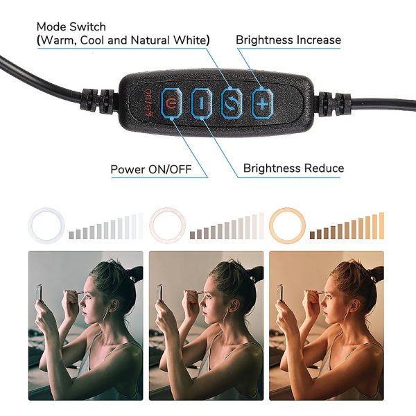TheLAShop 12in Dimmable Ring Light & Tripod Stand & Camera Phone Mount Online Hot Sale - Image 3