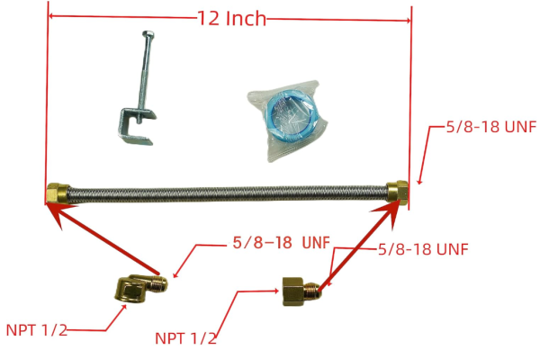 18 -24  Burner Pan for Gas Fireplace Burner Gas Fire Pits Gas Logs Propane Burner (18 Inch Two Pipe) Hot on Sale - Image 4