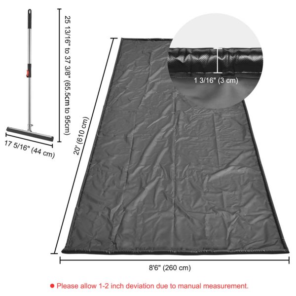 TheLAShop 8 6  x 20  Garage Containment Mat with Floor Squeegee Online Sale - Image 3