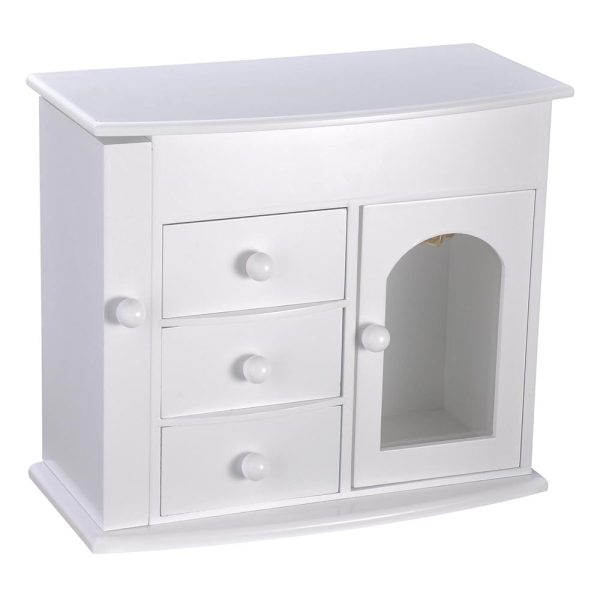 TheLAShop Jewelry Box Mirror Ring Earring Necklace Organizer Black  White For Discount - Image 4