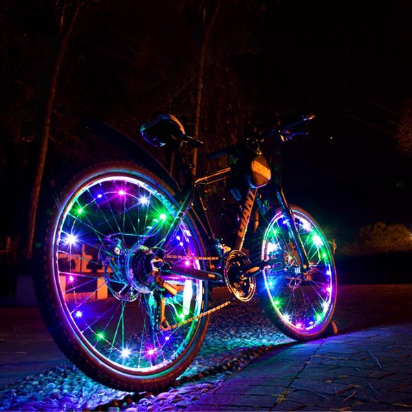 TheLAShop 20 LEDs 2m Automatic Bicycle Spoke Rim String Light Color Opt Fashion - Image 4