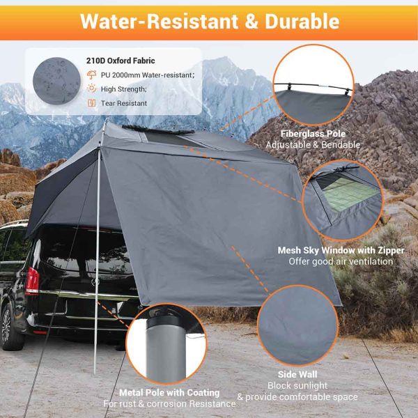 TheLAShop Car Awning SUV Tailgating Canopy Camping Beach Sun Shade Hot on Sale - Image 4