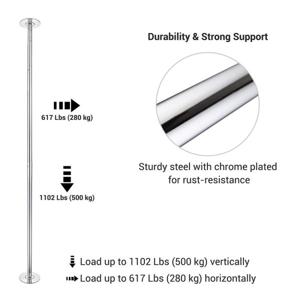 TheLAShop Dance Pole Static and Spinning Dance Pole 45mm Online - Image 4