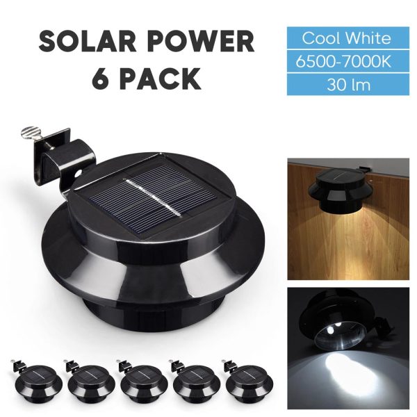 TheLAShop Solar Gutter Light Dusk to Dawn Flood Lights 6ct Pack Online now - Image 2
