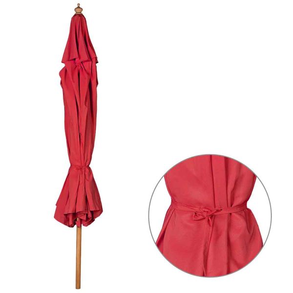 TheLAShop 13 Ft Wood Market Patio Umbrella Outdoor Furniture Supply - Image 2