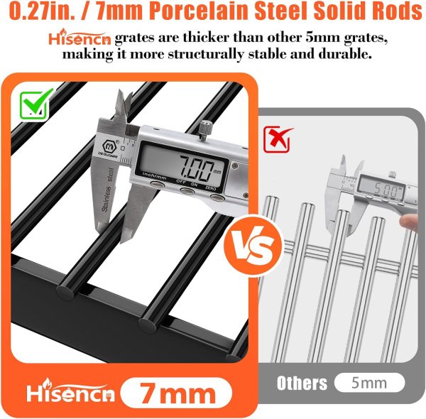 17  Cooking Grates for 2 3 4 5 Burner Grills, for Weber, Nexgrill, Char-Broil Grills, Extendable Width from 17.5  to 27.5  & Depth 16.96  to 17.5  Hot on Sale - Image 4
