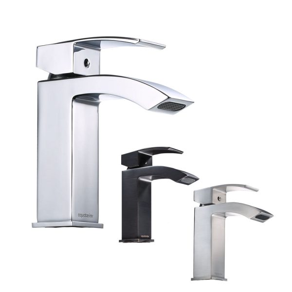 Aquaterior Bathroom Faucet Single Handle Square Hot & Cold 7 H Sale