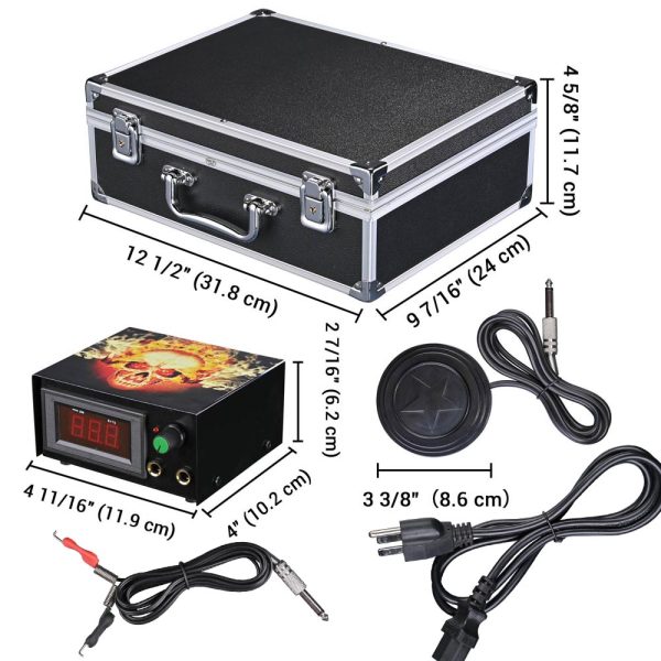 TheLAShop Tattoo Kit 4 Machines LCD Power Supply 54 Ink w  Case Fashion - Image 2