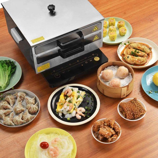 TheLAShop Cheung Fun Steamer Rice Rolls 2-Layer & Extra Trays Online Hot Sale