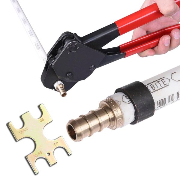 TheLAShop 3 8  Pex Crimper Crimping Tool w  Gauge Red Supply