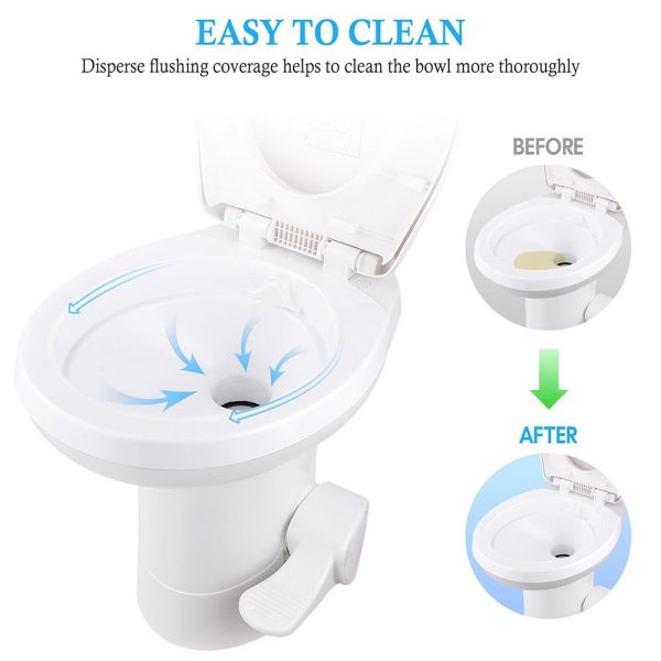 TheLAShop Gravity Flush RV Toilet Pedal Flush for Campsite Residences Supply - Image 4