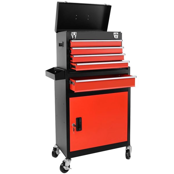TheLAShop Rolling Tool Cabinet Combo 5-Drawer with Locking System 21  For Discount