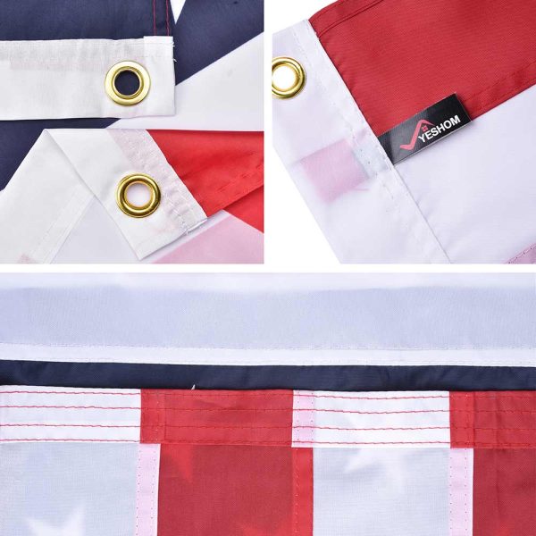 TheLAShop Embroidered US American Flag Star Stripe w  Grommet For Discount - Image 2