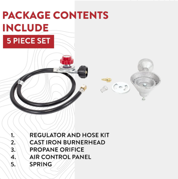 High Pressure Cast-Iron Round Burner Head with Brass Fitting O, Burner Head + Regulator & Hose Sale - Image 4