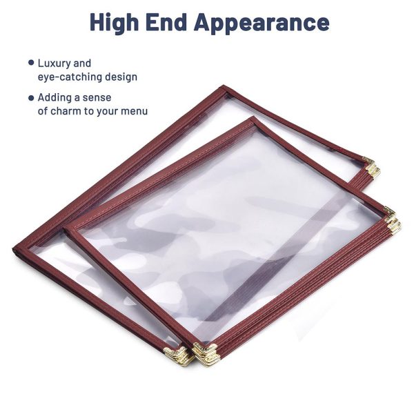 TheLAShop 8-1 2 x11  Menu Covers Plastic Menu Holders 8 View 40ct pk Sale - Image 5