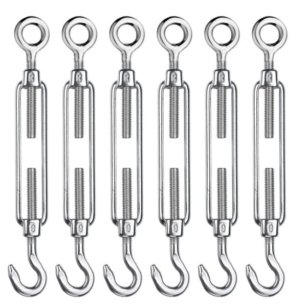 TheLAShop M6 Hook & Eye Turnbuckle 6pcs Duty Wire Rope Tension For Cheap
