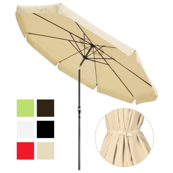 TheLAShop 10 Foot 8-Rib Outdoor Patio Umbrella Tilt & Crank Fashion