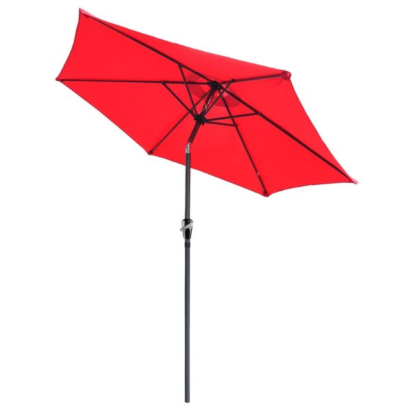 TheLAShop 8ft 6-Rib Patio Table Umbrella for Outdoor Market For Sale