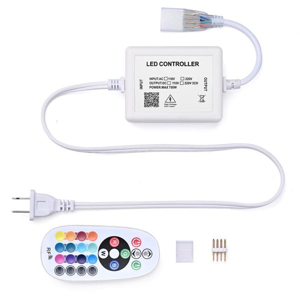 TheLAShop 50ft LED Neon Light RF Remote & Controller AC110V Supply