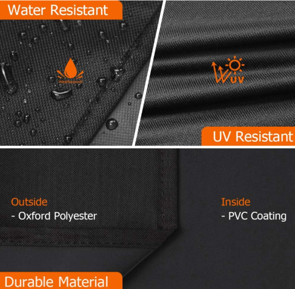 BBQ Grill Cover for RCS RON42A 42 Inch Built in Grills, Waterproof 600D Heavyduty UV Resistant -45  (W) × 29  (D) × 26  (H), Black For Sale - Image 3