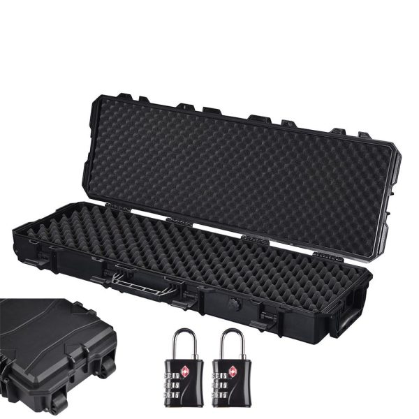 TheLAShop Locking Rifle Case TSA Padlocks with Wheels IP67 40x14x7  For Cheap