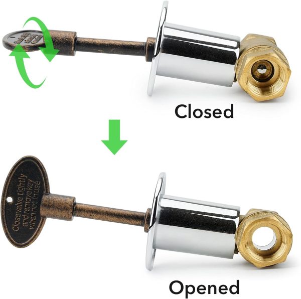 Universal 18-Inch Gas Valve Key, Fits 1 4  and 5 16  Turn Ball Valve for Fire Pits and Fireplaces, Antique Copper Cheap - Image 4