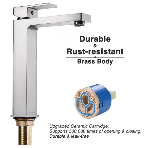 Aquaterior Bath Lavatory Vessel Sink Faucet 10.4  Square Online - Image 4