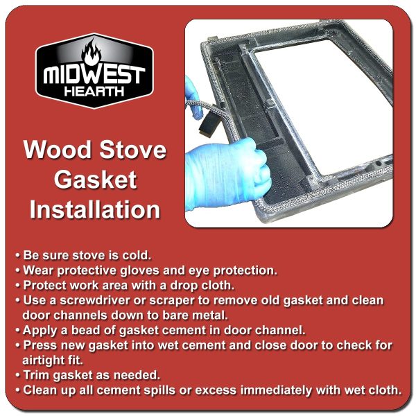 3 4  x 84  Rope Wood Stove Replacement Gasket for Woodburning Stoves, Graphite Impregnated Fiberglass Gaskets for Wood Stoves Door Online now - Image 3