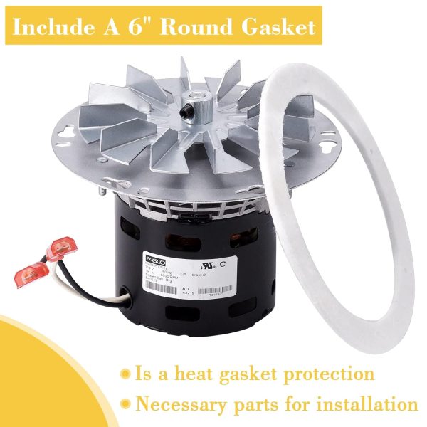 Combustion Blower Motor PU-076002B for Englander & England 25-PDVC, 55-SHP10, 25-PDV, 25-PAH, 25PDVC, 55-SHP10L, 55-SHP22, 25-EP Pellet Stoves Cheap - Image 4