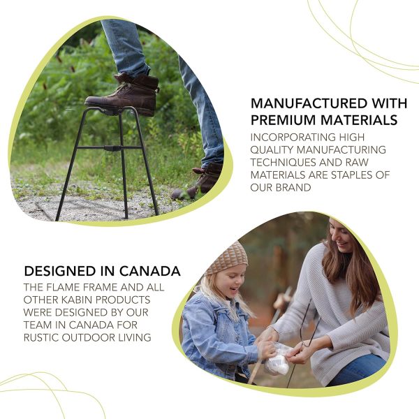 Coated Steel Flame Frame for Outdoor Wood Burning Fire Pits - Create a Long Lasting Small Fire Pit Supply - Image 4