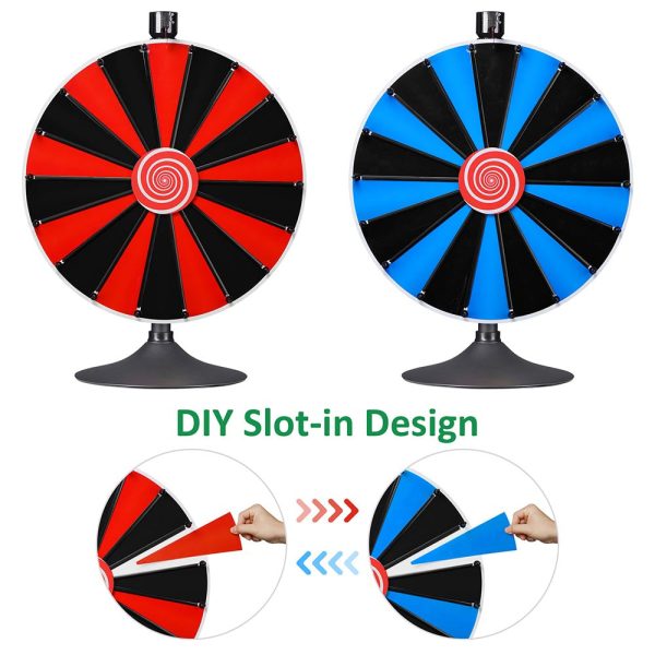 WinSpin 24  Prize Wheel DIY Slot(18) Floor Stand or Tabletop For Cheap - Image 4
