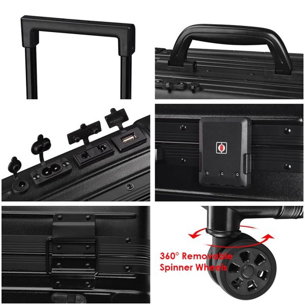TheLAShop 24  Artist Studio Rolling Makeup Travel Vanity Case with Light Hot on Sale - Image 5