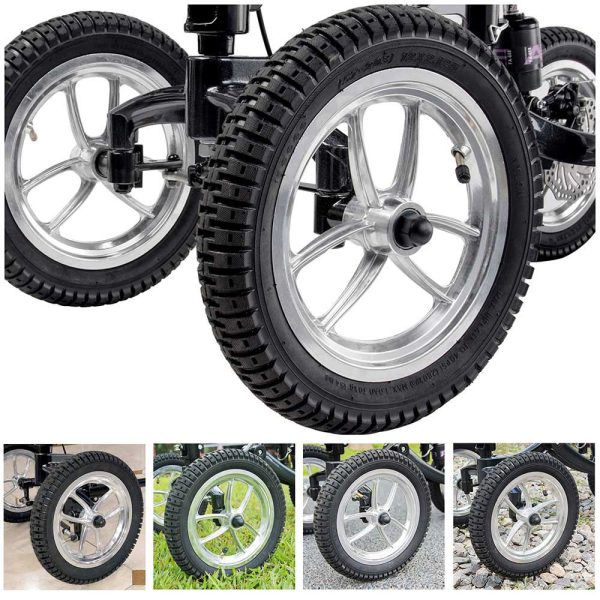 TheLAShop All Terrain Knee Walker Scooter Suspension Brake Basket Online now - Image 3