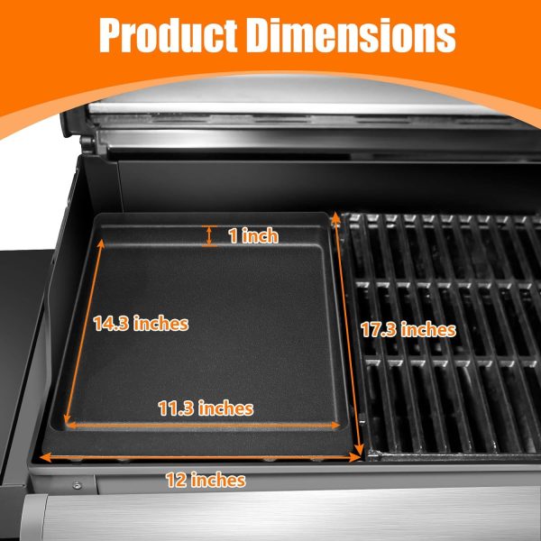 Grill Griddle for Weber Spirit I & II 300 Series, Weber Genesis Silver B C, Gold B C, Platinum B C Grills, Replacement for Weber 7658 Sale - Image 3