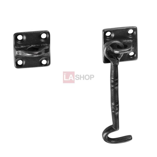 TheLAShop 2pcs 4 1 2  Black Cast Copper Gate Rim Latches Hardware Online now - Image 3