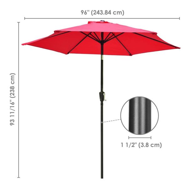 TheLAShop 8ft 6-Rib Patio Table Umbrella for Outdoor Market For Sale - Image 5