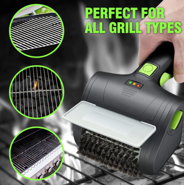 Cordless Electric Grill Cleaning Scrub Brush Rechargeable with Type-C Charge Cord Supply - Image 4