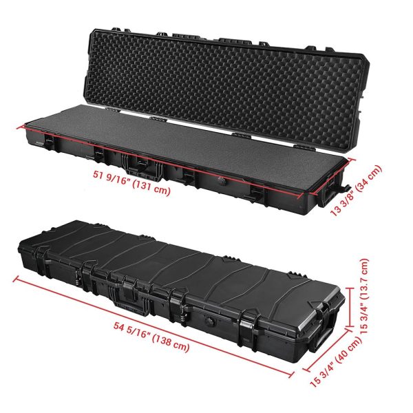 TheLAShop Locking Rifle Case TSA Padlocks with Wheels IP67 53x16x6 Sale - Image 4