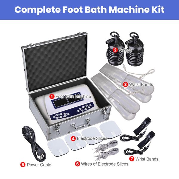 TheLAShop 8 Modes Ion Detox Foot Spa Machine Set Dual-User Colored LCD Hot on Sale - Image 2