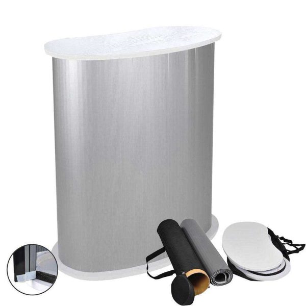 TheLAShop 32 x16 x37  Portable Trade Show Podium Table Counter Stand White Online now