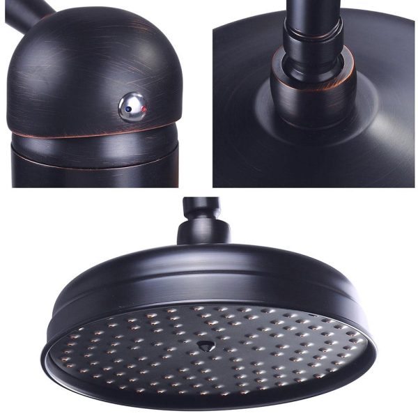 TheLAShop Wall Mounted Rain Shower Faucet & Handle Oil Rubbed Bronze Online Hot Sale - Image 3