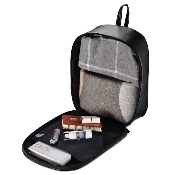 TheLAShop Black Leather Makeup Backpack Lightweight for Makeup Artist Fashion - Image 5