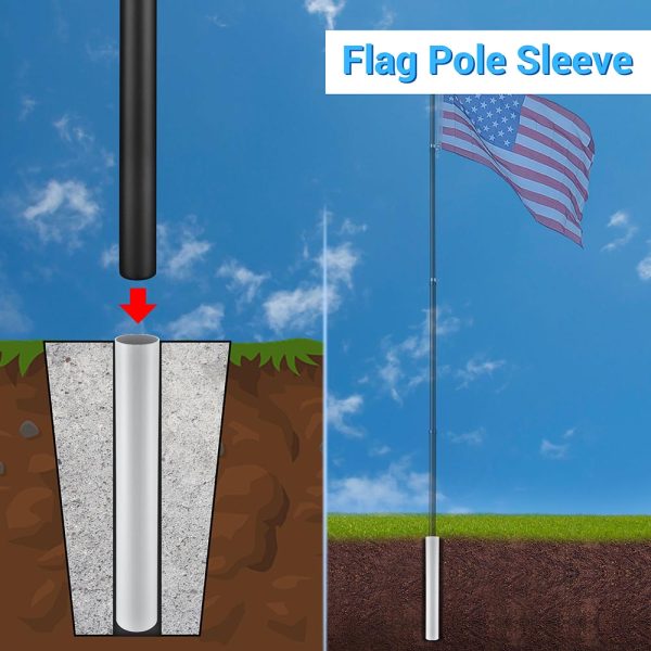 TheLAShop Sleeve for 30  Telescoping Flagpoles - 19.7x2.4 inch For Cheap - Image 5