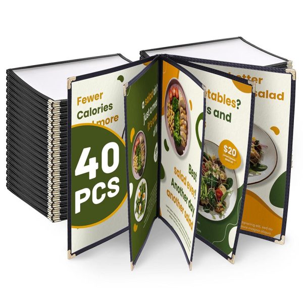 TheLAShop 8-1 2 x14  Menu Covers Plastic Menu Holders 10 View 40ct pk Supply