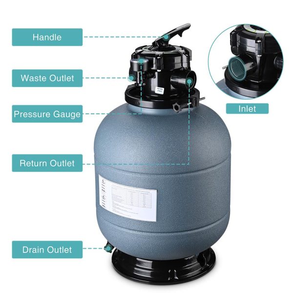TheLAShop 16  In   Above Ground Pool Sand Filter with Valve For Cheap - Image 3