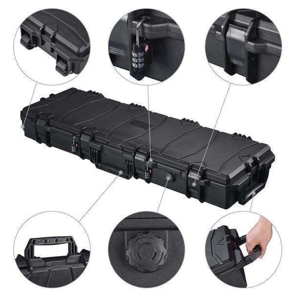 TheLAShop Locking Rifle Case TSA Padlocks with Wheels IP67 40x14x7  For Cheap - Image 2