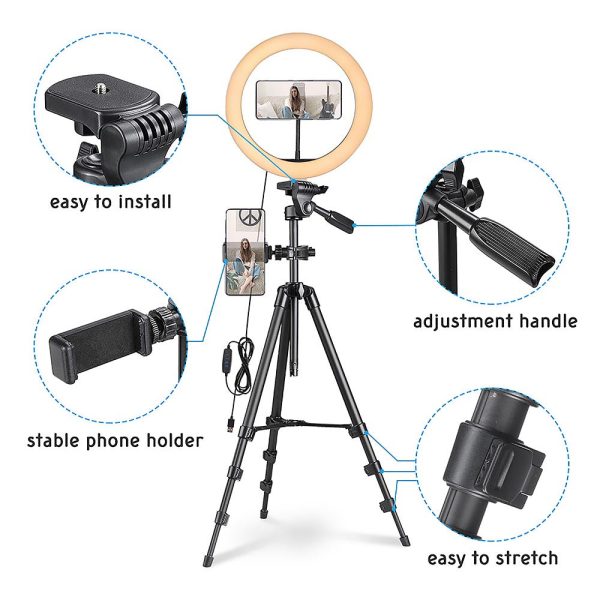 TheLAShop 12in Dimmable Ring Light & Tripod Stand & Camera Phone Mount Online Hot Sale - Image 5