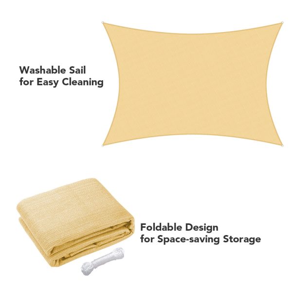 TheLAShop 13 x19  Rectangle Sun Shade Sail Outdoor Patio Canopy Hot on Sale - Image 4