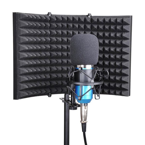 TheLAShop 3-Fold Studio Microphone Isolator Foam Panel Vocal Absorber For Cheap - Image 2