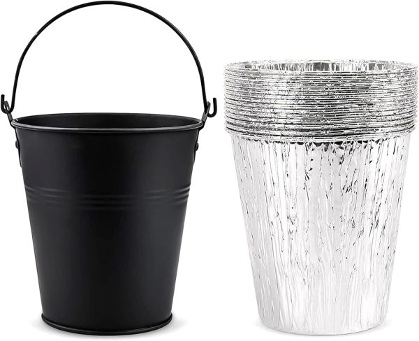 Drip Grease Bucket + 15 Pack Foil Liners Kit for Cuisinart CPG-465 Wood Pellet Smokers Grills Cheap